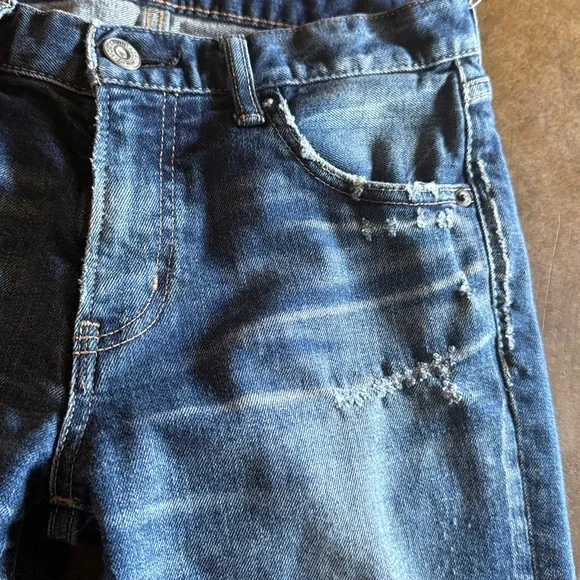 MOUSSY VINTAGEBRIDGEVILLE SLIM STRAIGHT distressed jeans XS